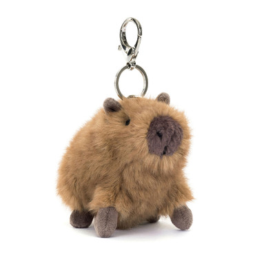 Jellycat Clyde Capybara fuzzy bag charm