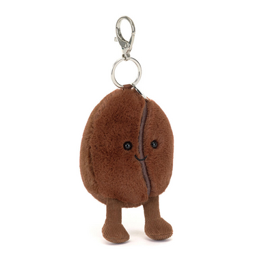 Jellycat Amuseables Coffee Bean fuzzy bag charm